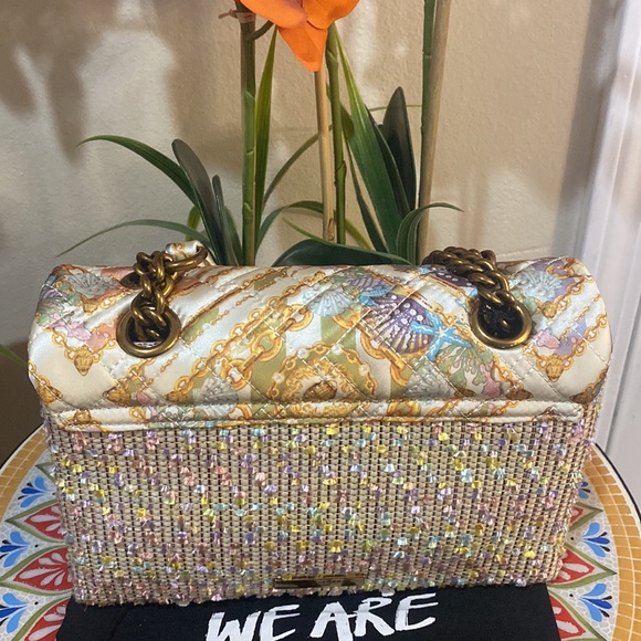 Kurt Geiger London Mixed fabric and raffia Crossbody bag - Picture 12 of 13